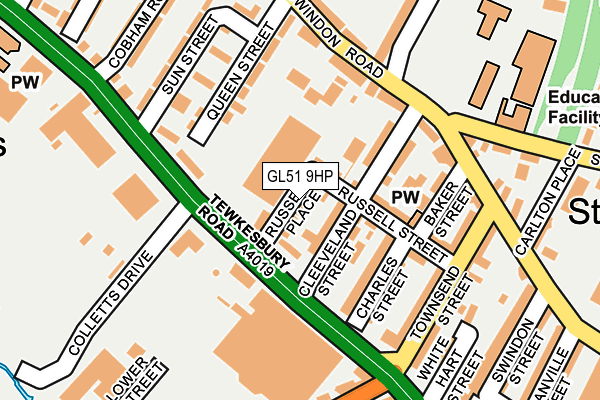 GL51 9HP map - OS OpenMap – Local (Ordnance Survey)