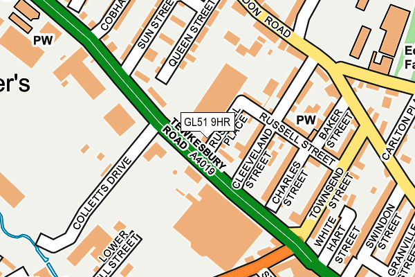 GL51 9HR map - OS OpenMap – Local (Ordnance Survey)