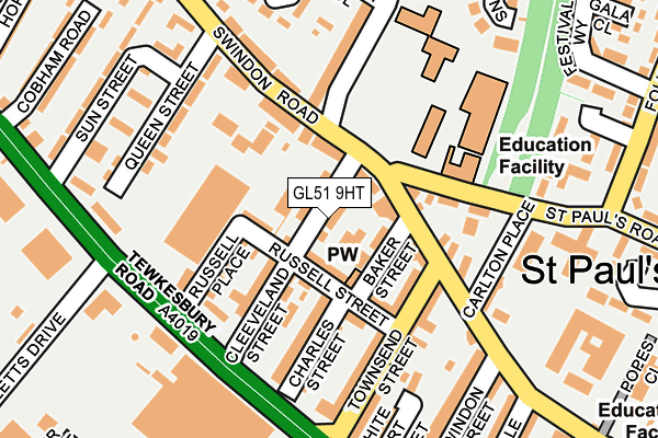 GL51 9HT map - OS OpenMap – Local (Ordnance Survey)