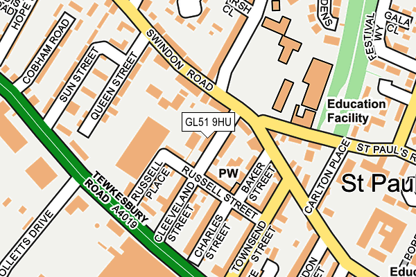 GL51 9HU map - OS OpenMap – Local (Ordnance Survey)