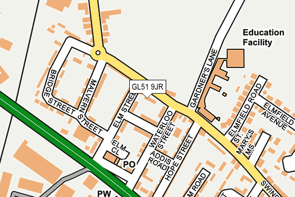 GL51 9JR map - OS OpenMap – Local (Ordnance Survey)