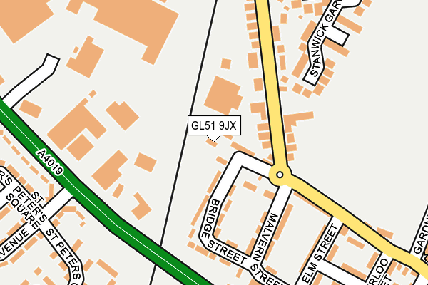 GL51 9JX map - OS OpenMap – Local (Ordnance Survey)
