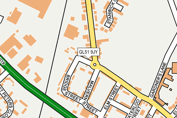 GL51 9JY map - OS OpenMap – Local (Ordnance Survey)