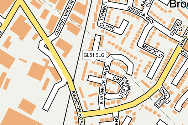 GL51 9LG map - OS OpenMap – Local (Ordnance Survey)