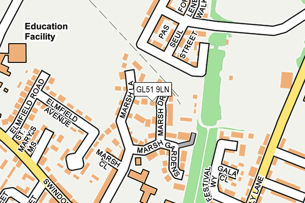 GL51 9LN map - OS OpenMap – Local (Ordnance Survey)