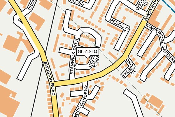 GL51 9LQ map - OS OpenMap – Local (Ordnance Survey)