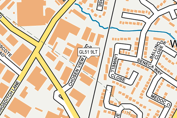 GL51 9LT map - OS OpenMap – Local (Ordnance Survey)