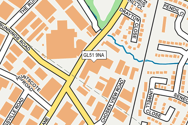 GL51 9NA map - OS OpenMap – Local (Ordnance Survey)