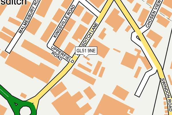 GL51 9NE map - OS OpenMap – Local (Ordnance Survey)