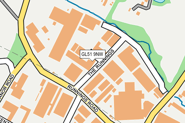 GL51 9NW map - OS OpenMap – Local (Ordnance Survey)