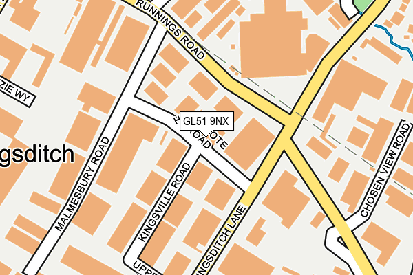 GL51 9NX map - OS OpenMap – Local (Ordnance Survey)