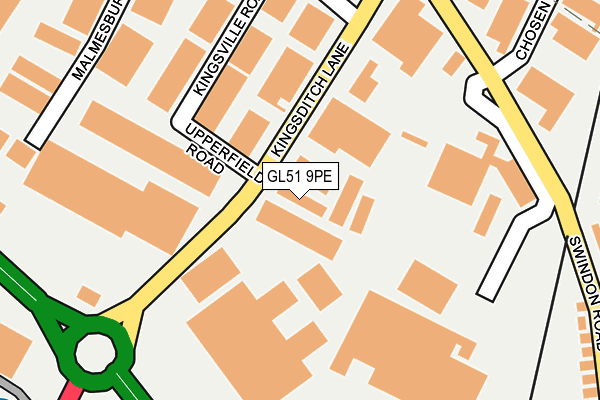 GL51 9PE map - OS OpenMap – Local (Ordnance Survey)