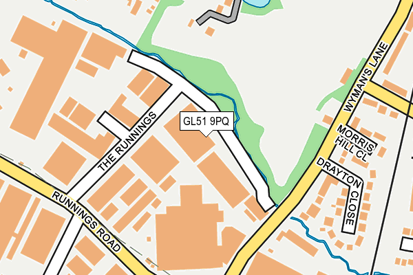 GL51 9PQ map - OS OpenMap – Local (Ordnance Survey)
