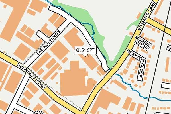 GL51 9PT map - OS OpenMap – Local (Ordnance Survey)