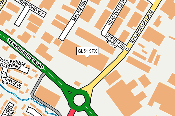 GL51 9PX map - OS OpenMap – Local (Ordnance Survey)