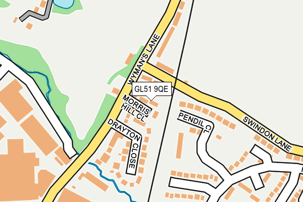 GL51 9QE map - OS OpenMap – Local (Ordnance Survey)