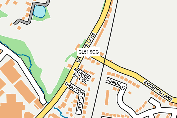 GL51 9QG map - OS OpenMap – Local (Ordnance Survey)