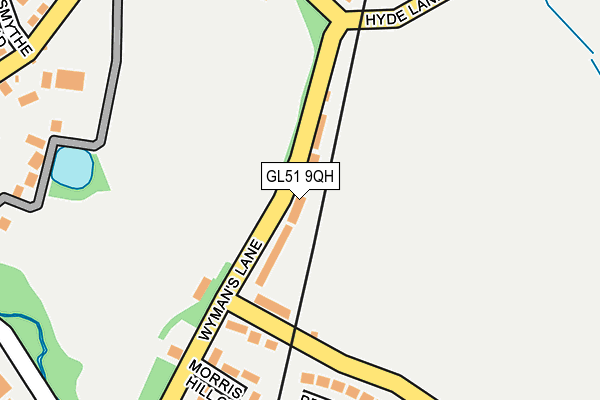 GL51 9QH map - OS OpenMap – Local (Ordnance Survey)