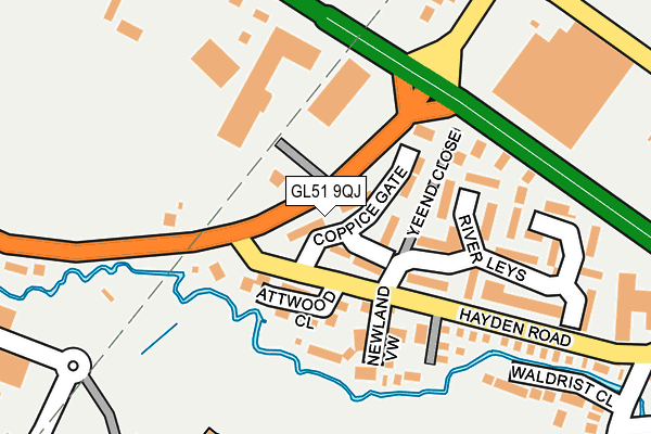 GL51 9QJ map - OS OpenMap – Local (Ordnance Survey)