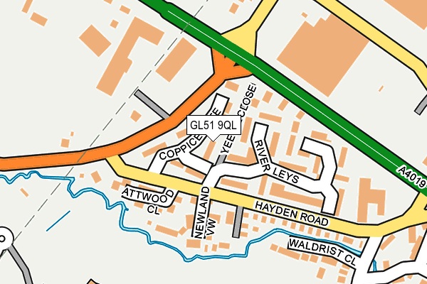 GL51 9QL map - OS OpenMap – Local (Ordnance Survey)