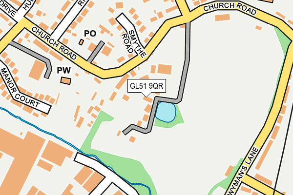 GL51 9QR map - OS OpenMap – Local (Ordnance Survey)