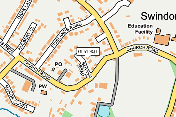 GL51 9QT map - OS OpenMap – Local (Ordnance Survey)