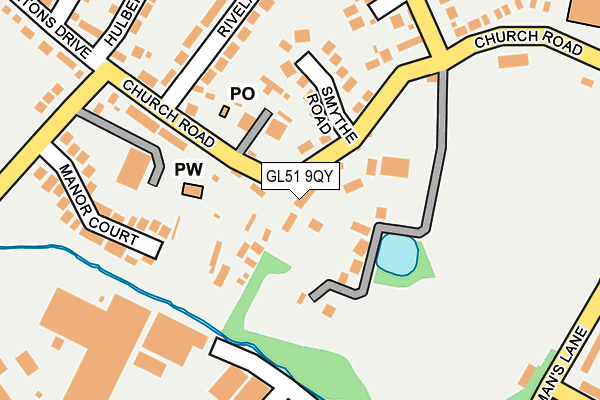 GL51 9QY map - OS OpenMap – Local (Ordnance Survey)