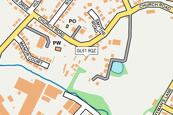 GL51 9QZ map - OS OpenMap – Local (Ordnance Survey)