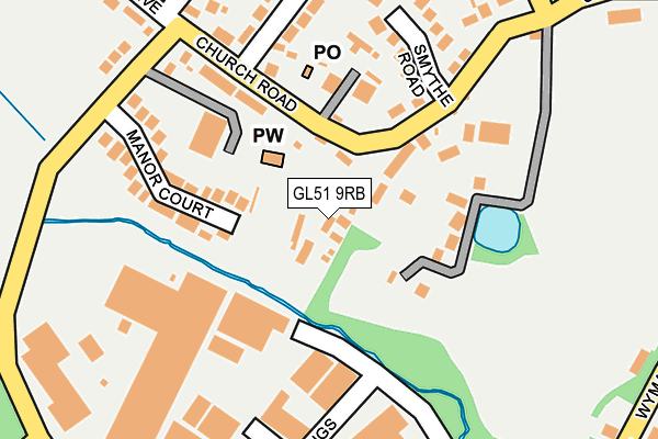 GL51 9RB map - OS OpenMap – Local (Ordnance Survey)