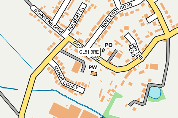 GL51 9RE map - OS OpenMap – Local (Ordnance Survey)