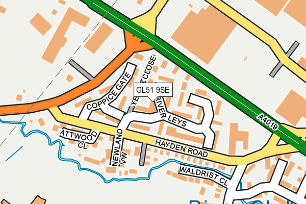 GL51 9SE map - OS OpenMap – Local (Ordnance Survey)