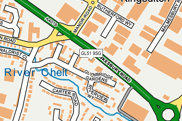 GL51 9SG map - OS OpenMap – Local (Ordnance Survey)
