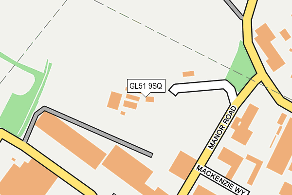 GL51 9SQ map - OS OpenMap – Local (Ordnance Survey)