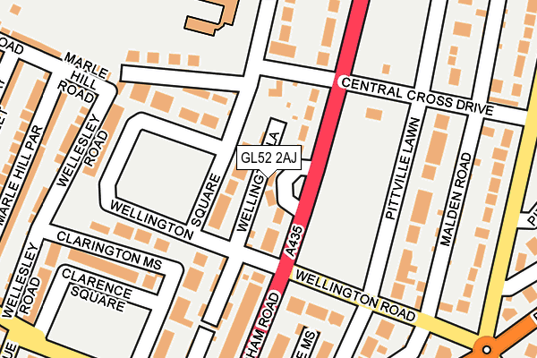 GL52 2AJ map - OS OpenMap – Local (Ordnance Survey)