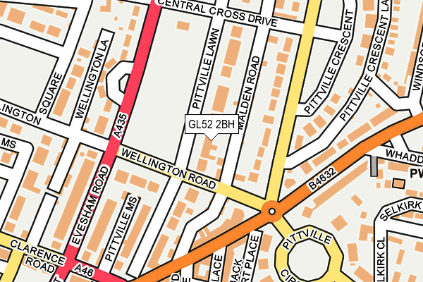 GL52 2BH map - OS OpenMap – Local (Ordnance Survey)