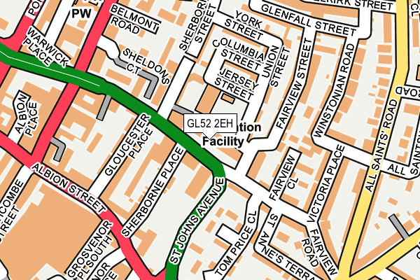 GL52 2EH map - OS OpenMap – Local (Ordnance Survey)