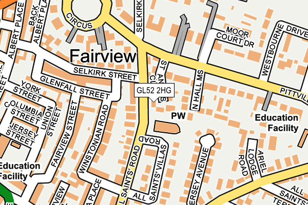 GL52 2HG map - OS OpenMap – Local (Ordnance Survey)