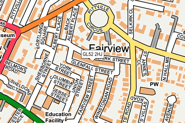 GL52 2HJ map - OS OpenMap – Local (Ordnance Survey)