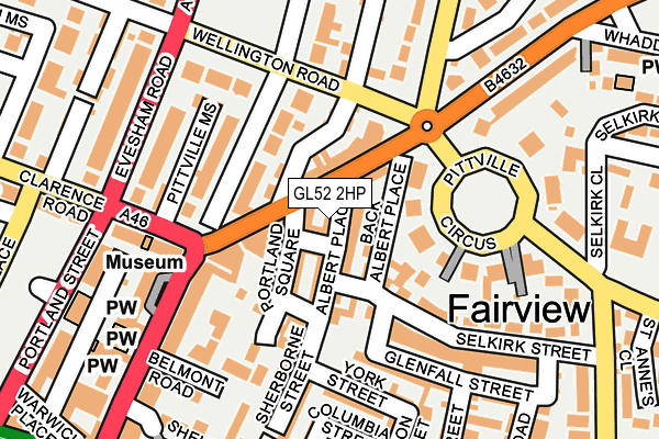 GL52 2HP map - OS OpenMap – Local (Ordnance Survey)