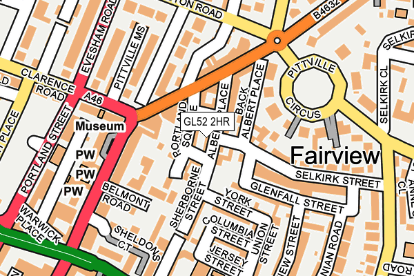 GL52 2HR map - OS OpenMap – Local (Ordnance Survey)