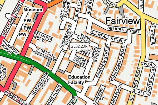 GL52 2JR map - OS OpenMap – Local (Ordnance Survey)