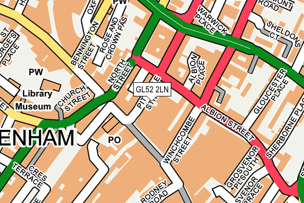 GL52 2LN map - OS OpenMap – Local (Ordnance Survey)