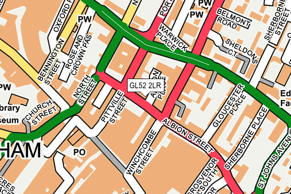 GL52 2LR map - OS OpenMap – Local (Ordnance Survey)