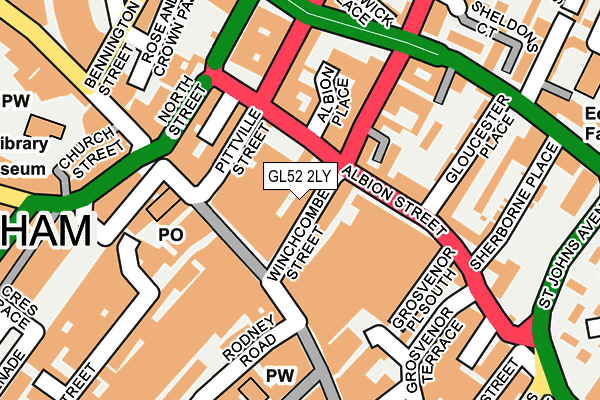 GL52 2LY map - OS OpenMap – Local (Ordnance Survey)