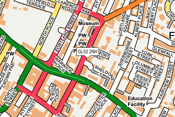 GL52 2NH map - OS OpenMap – Local (Ordnance Survey)