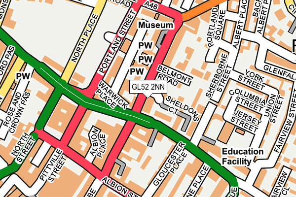 GL52 2NN map - OS OpenMap – Local (Ordnance Survey)