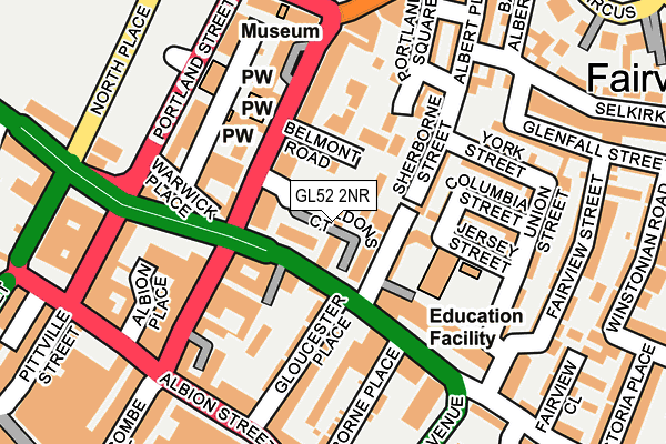 GL52 2NR map - OS OpenMap – Local (Ordnance Survey)