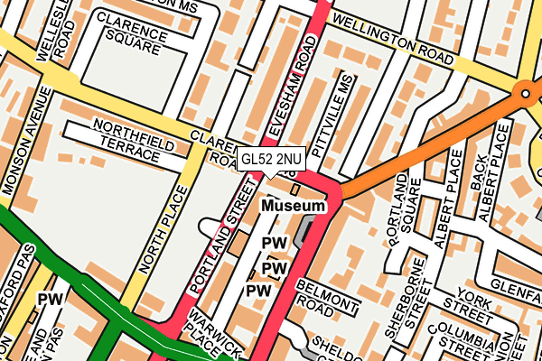 GL52 2NU map - OS OpenMap – Local (Ordnance Survey)