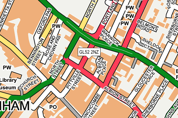GL52 2NZ map - OS OpenMap – Local (Ordnance Survey)