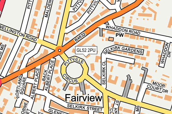 GL52 2PU map - OS OpenMap – Local (Ordnance Survey)